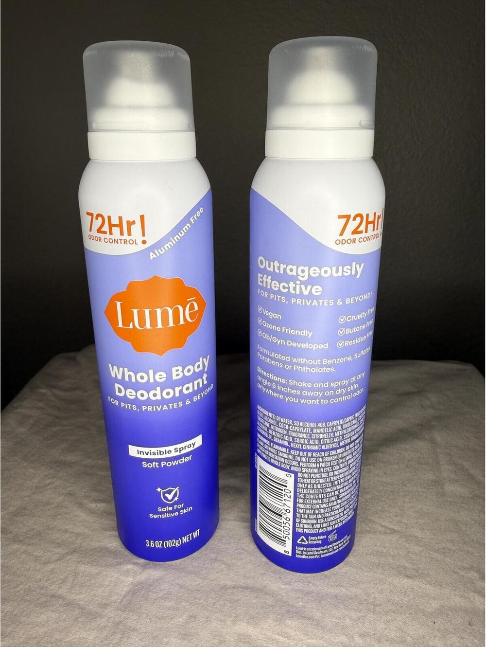 Lume Whole body deodorant invisible spray